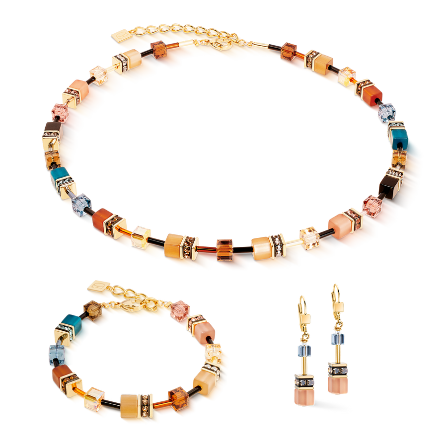 GeoCUBE® Iconic Ohrringe Earth Mirage gold