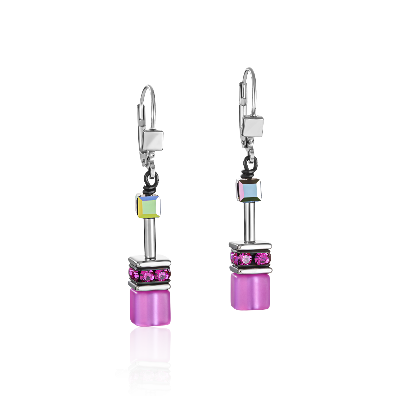 GeoCUBE® Ohrringe pink