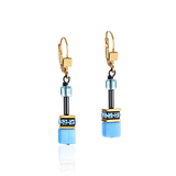 GeoCUBE® Ohrringe multicolor rainbow gold