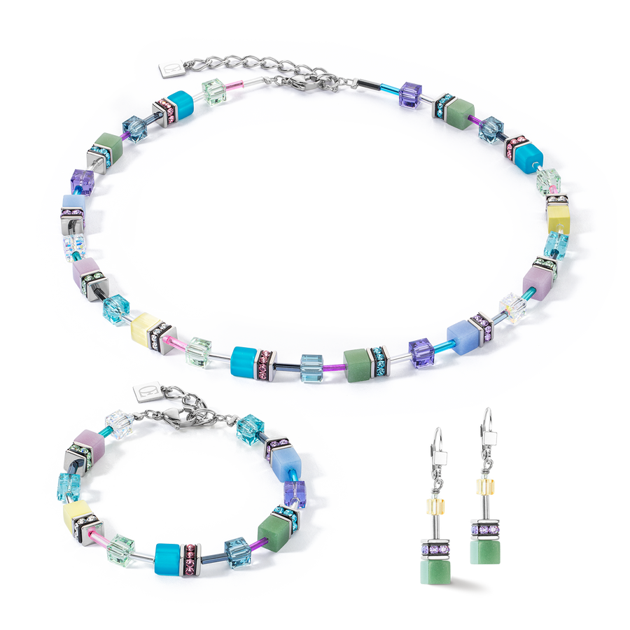 GeoCUBE® Iconic Ohrringe silber-ice pastels