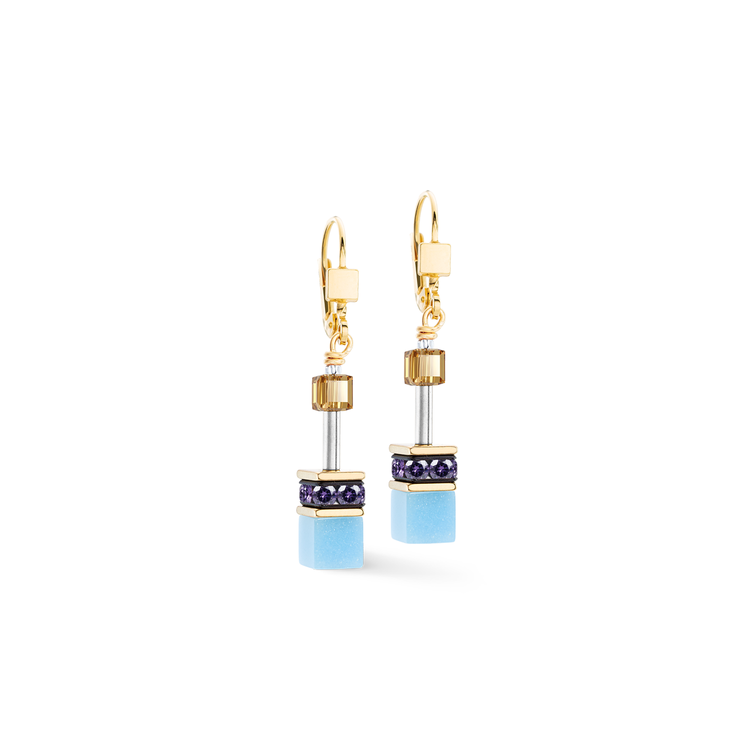 GeoCUBE® Iconic Ohrringe Multicolor Joy gold