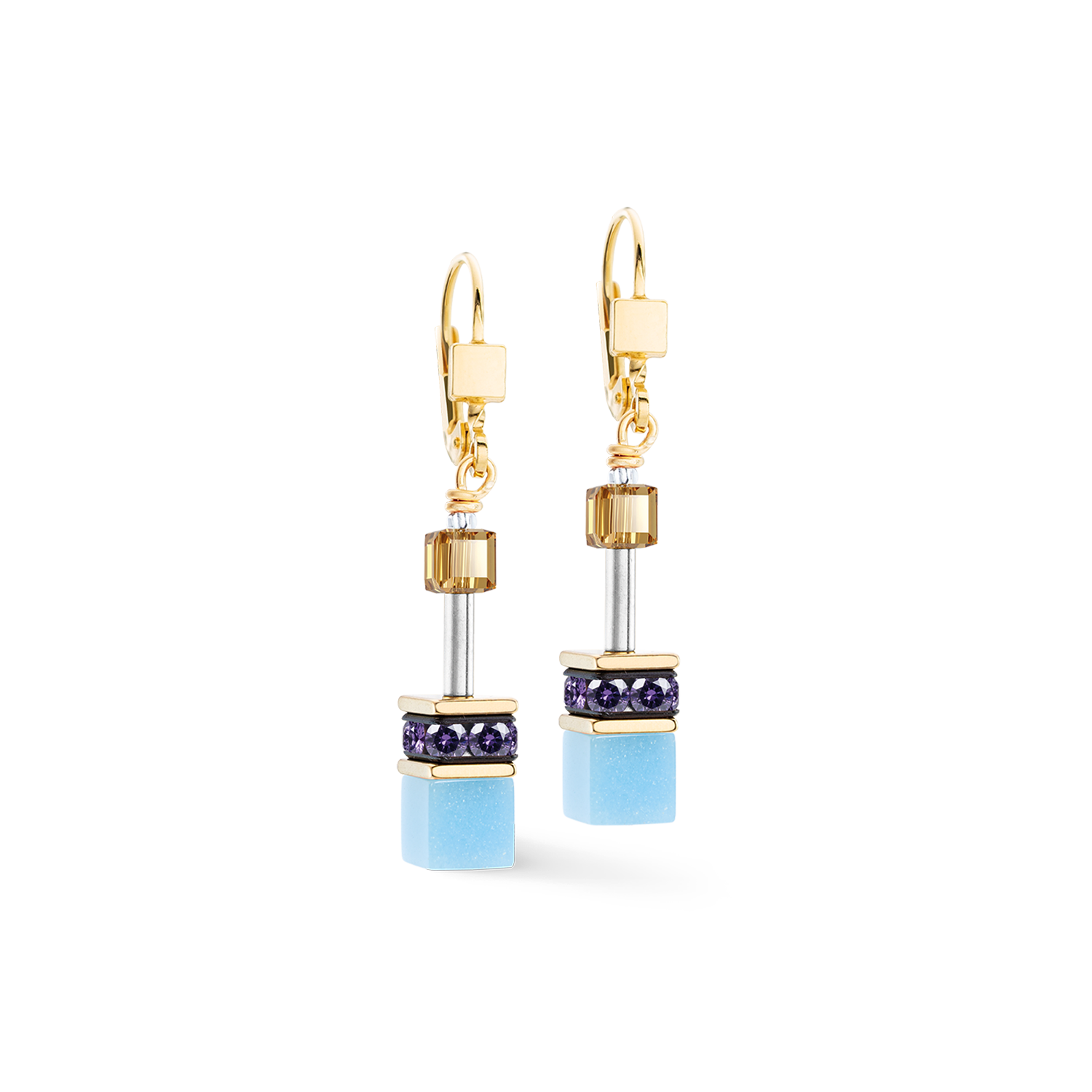 GeoCUBE® Iconic Ohrringe Multicolor Joy gold