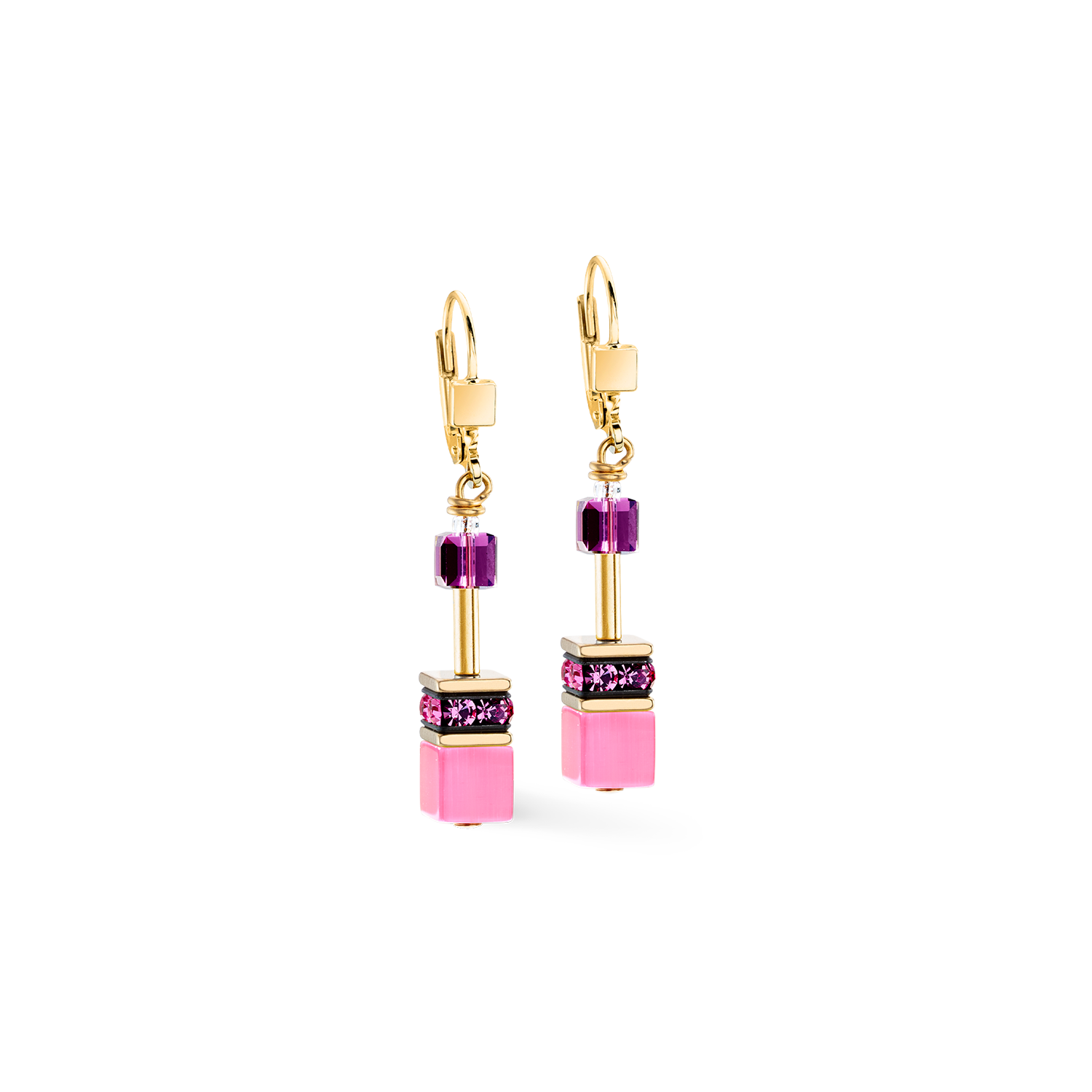 GeoCUBE® Iconic Ohrringe rosa-flieder von COEUR DE LION