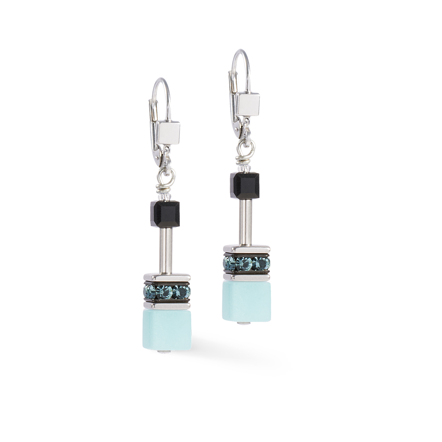 GeoCUBE® Iconic Ohrringe Ice Serenity silber