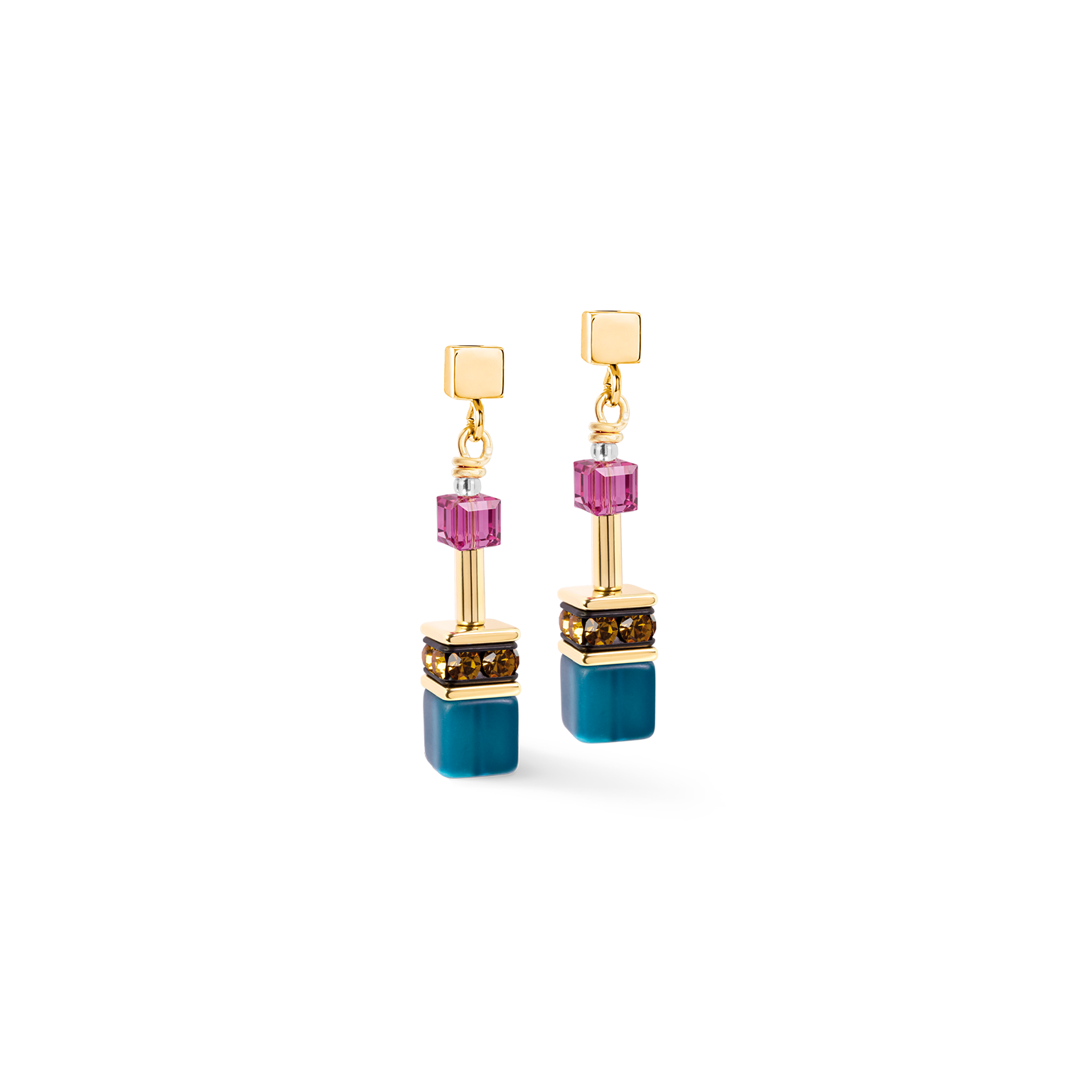 GeoCUBE® Iconic Ohrringe Multicolor Boho gold