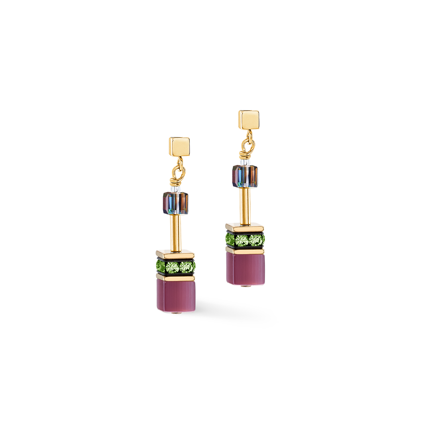 GeoCUBE® Iconic Ohrringe Art Nouveau gold