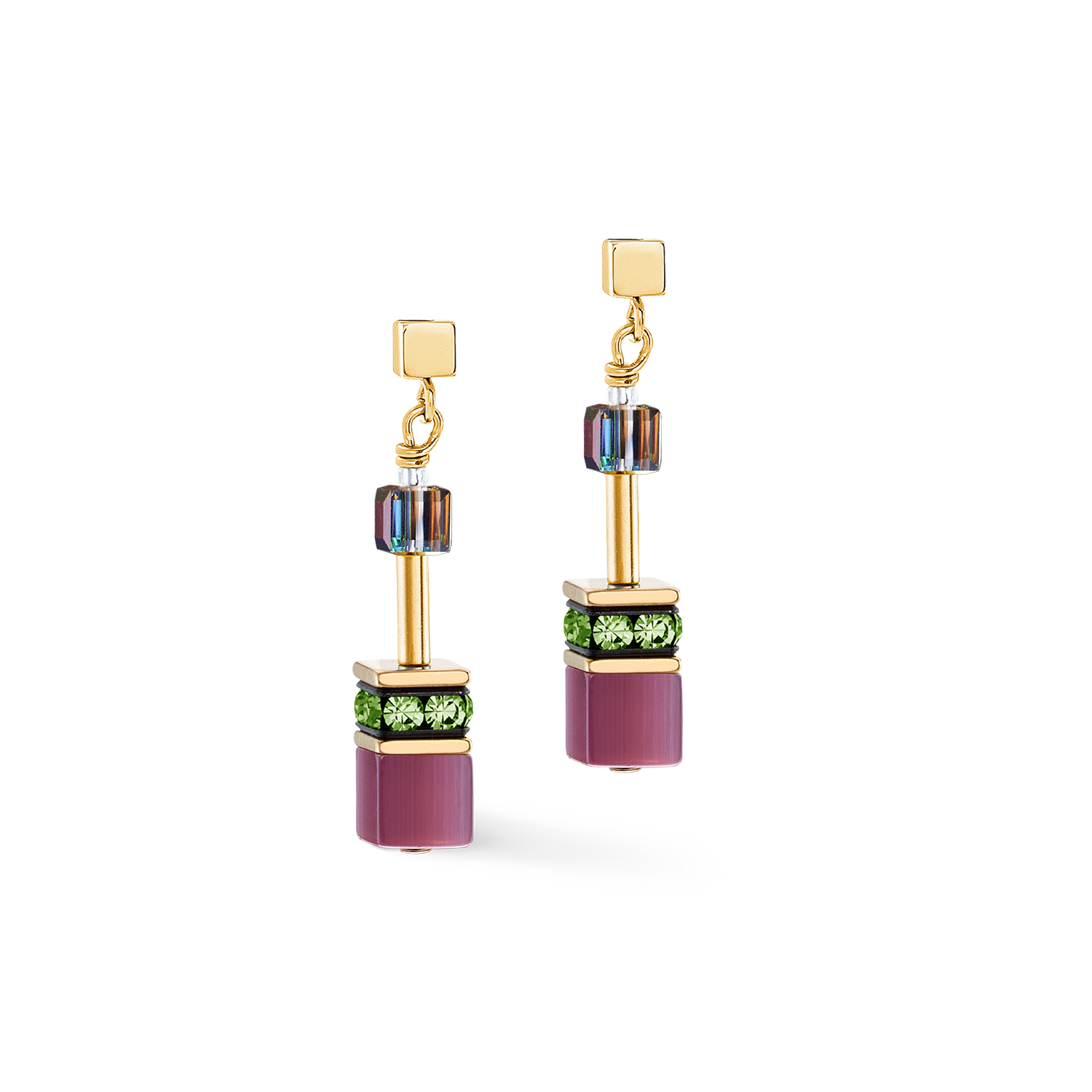 GeoCUBE® Iconic Ohrringe Art Nouveau gold