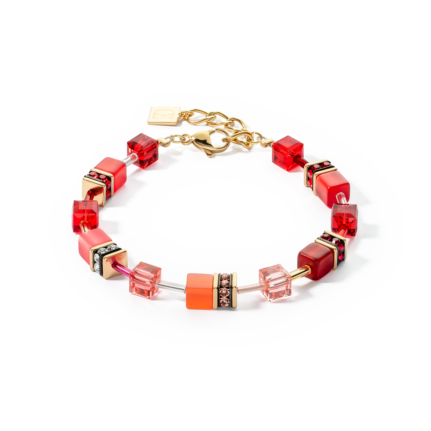 GeoCUBE® Iconic Armband gold-rot