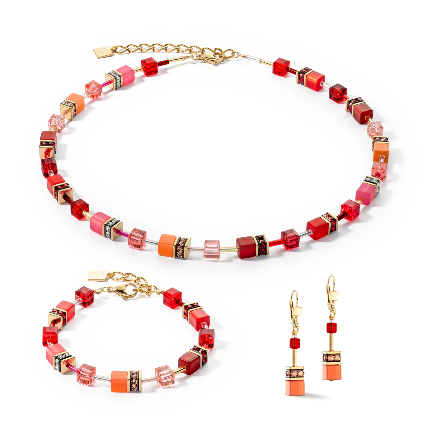 GeoCUBE® Iconic Armband gold-rot