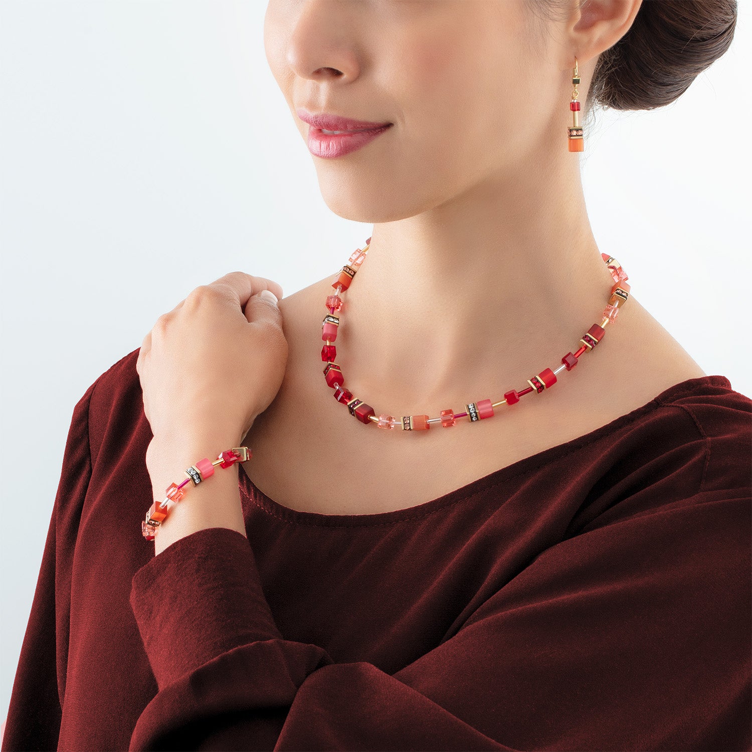 GeoCUBE® Iconic Armband gold-rot