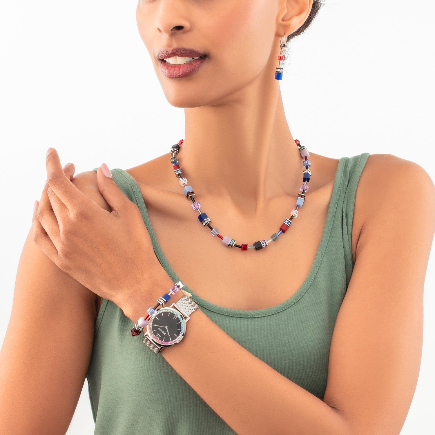 GeoCUBE® Iconic Armband silber-royal