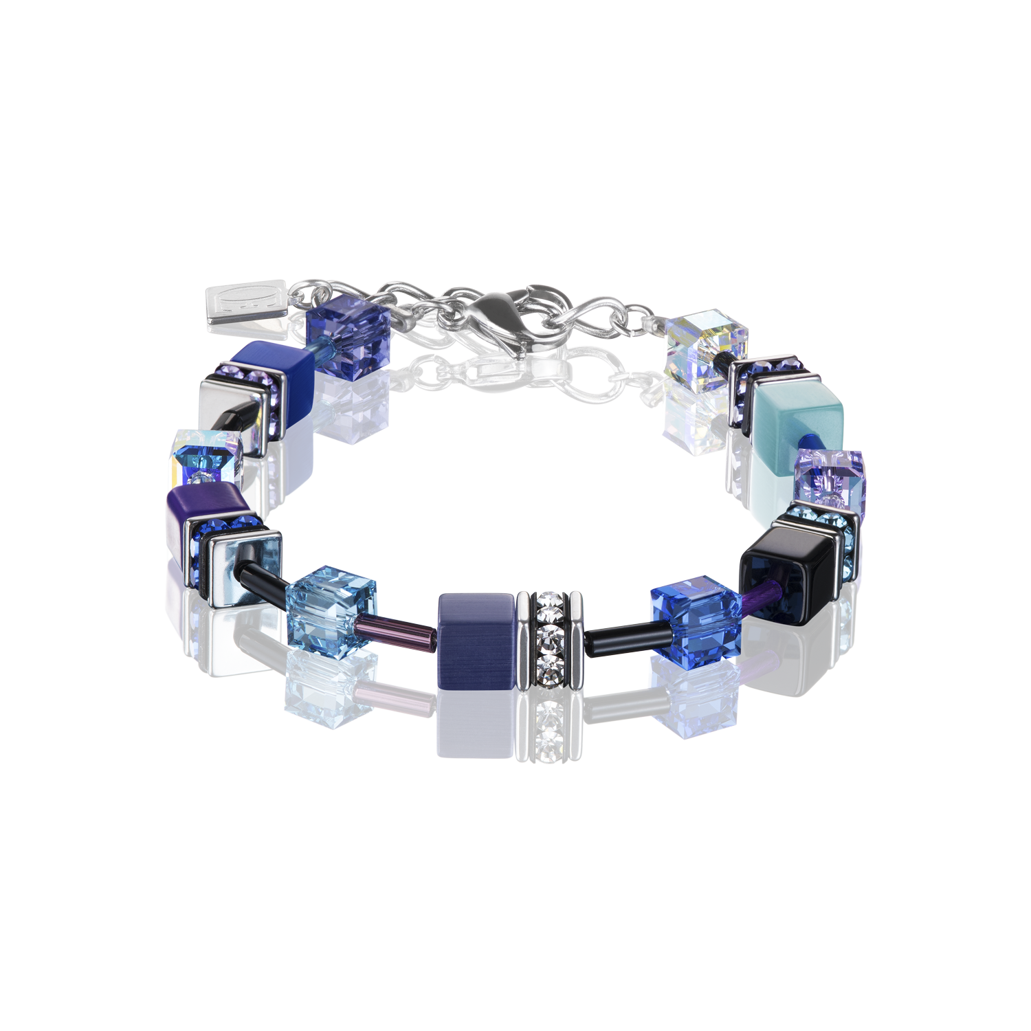 GeoCUBE® Armband blau-lila