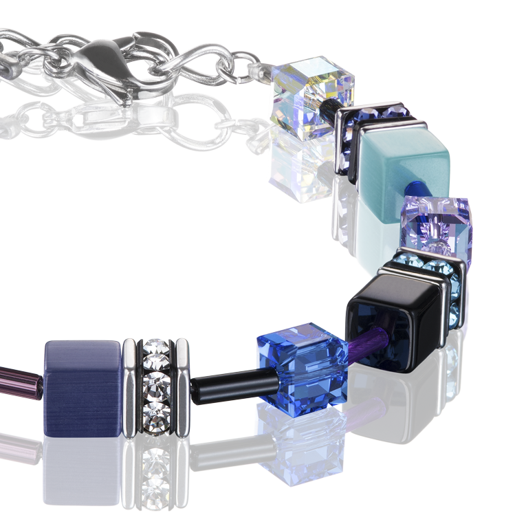 GeoCUBE® Armband blau-lila
