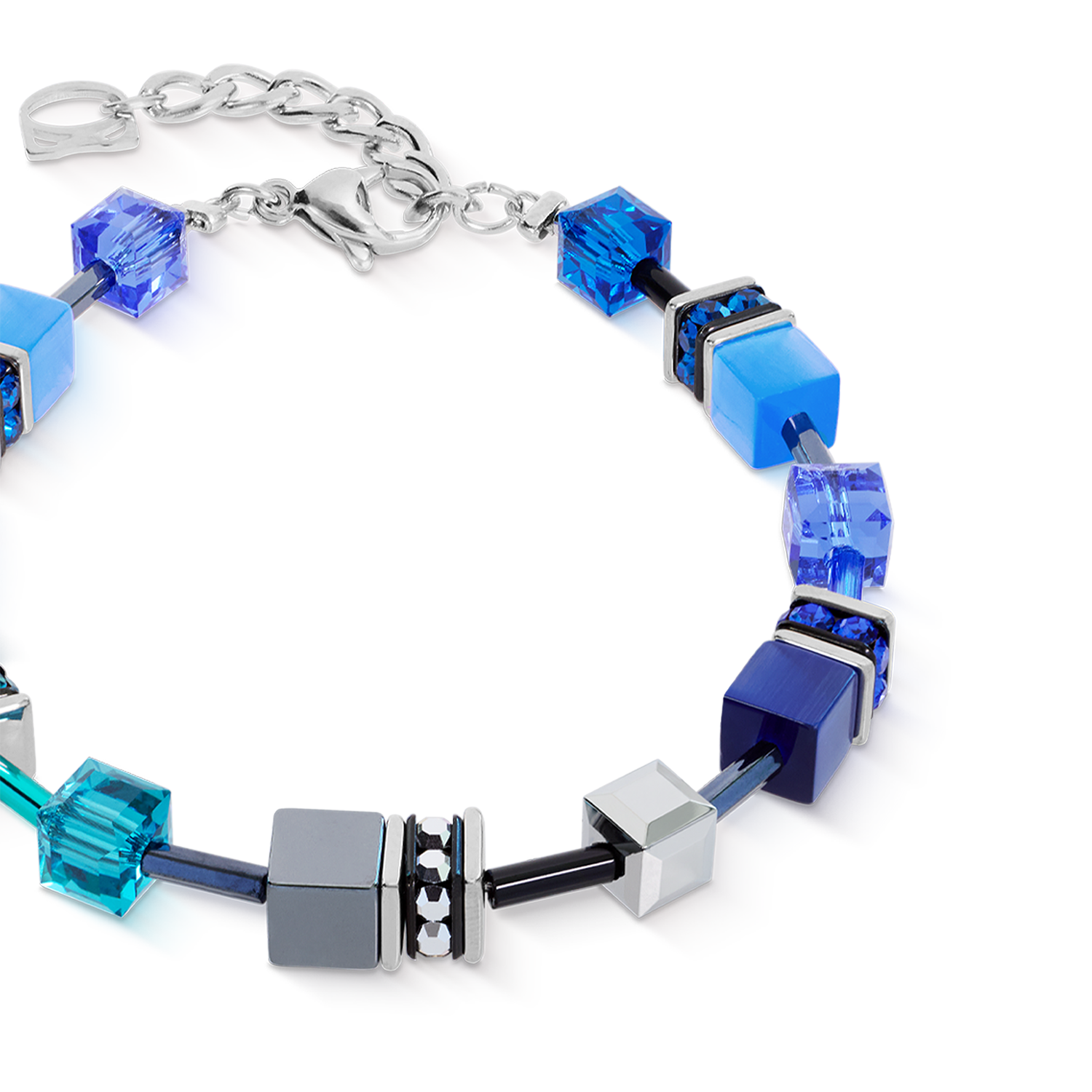 GeoCUBE® Iconic Armband Azure Spirit silber