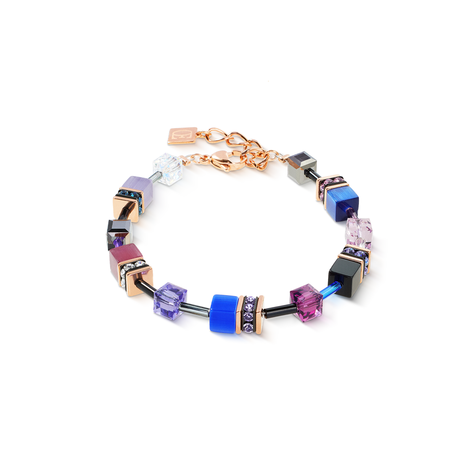 GeoCUBE® Iconic Armband Blue Moon roségold