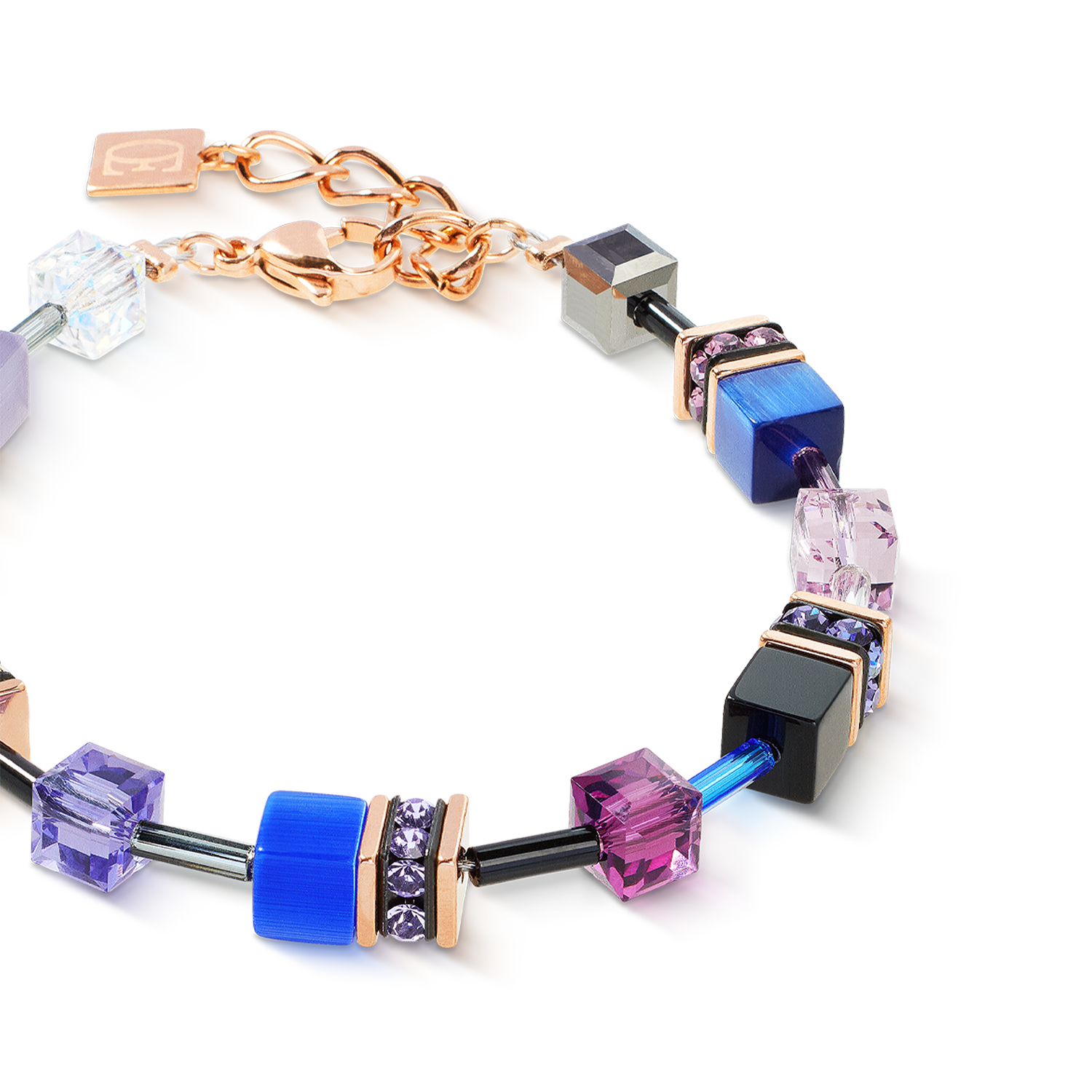 GeoCUBE® Iconic Armband Blue Moon roségold