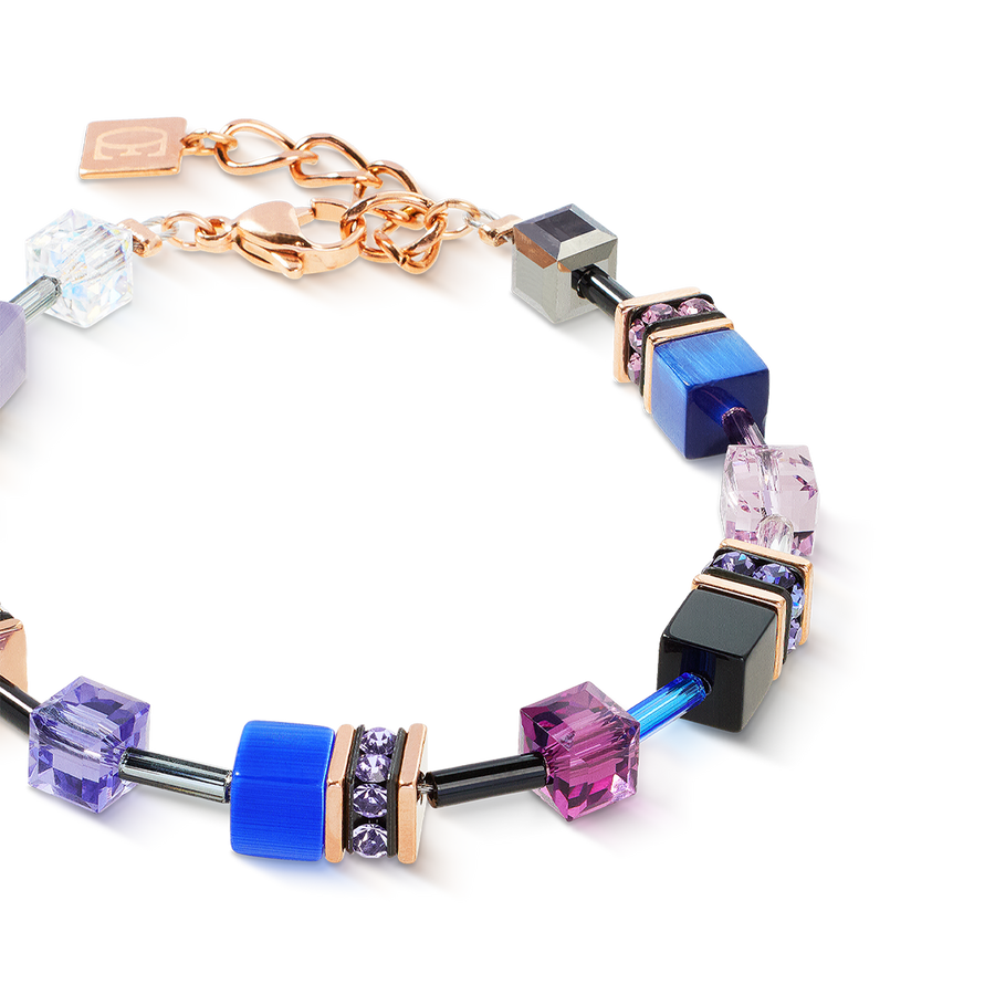 GeoCUBE® Iconic Armband Blue Moon roségold