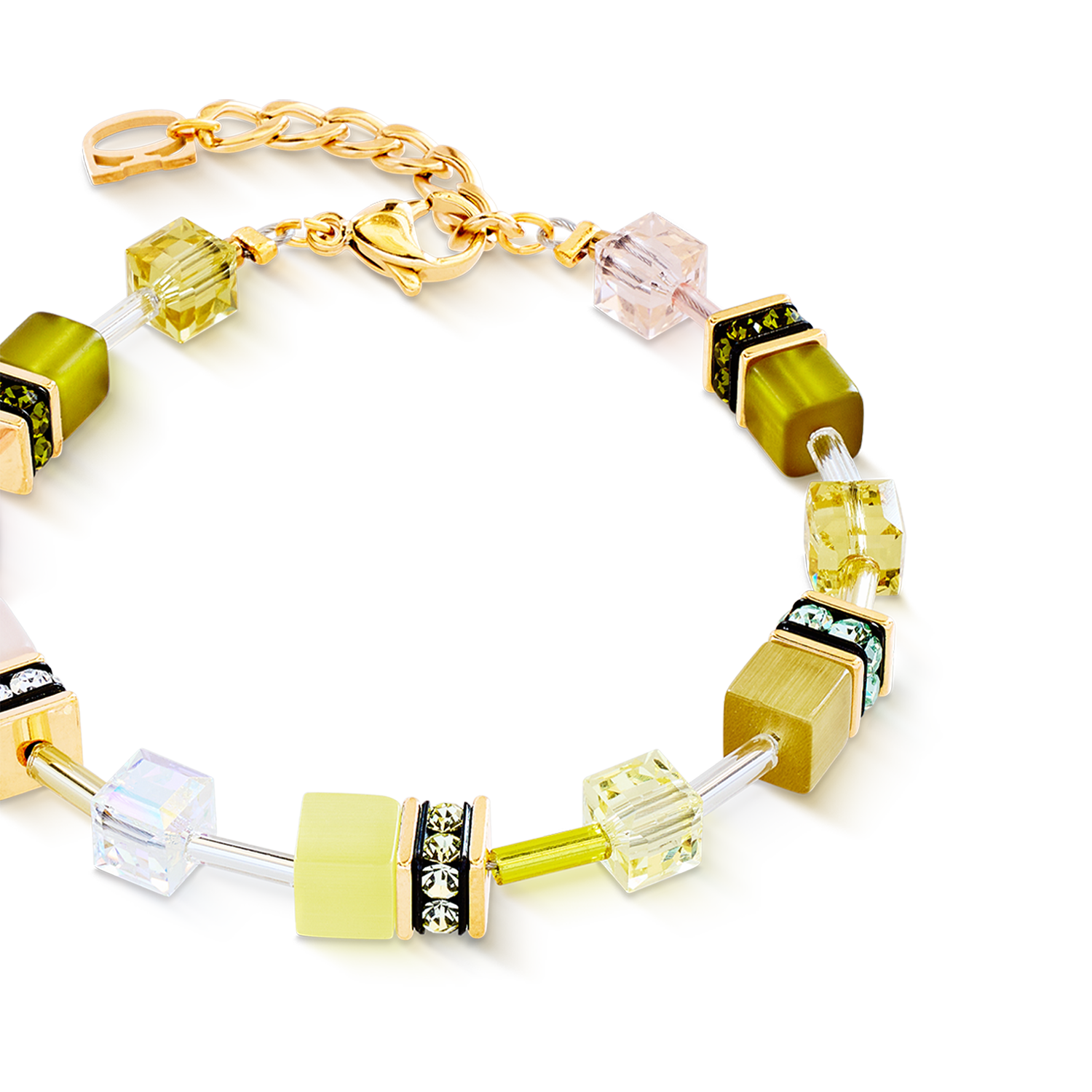 GeoCUBE® Iconic Armband Olive Blossom von COEUR DE LION – Detailaufnahme