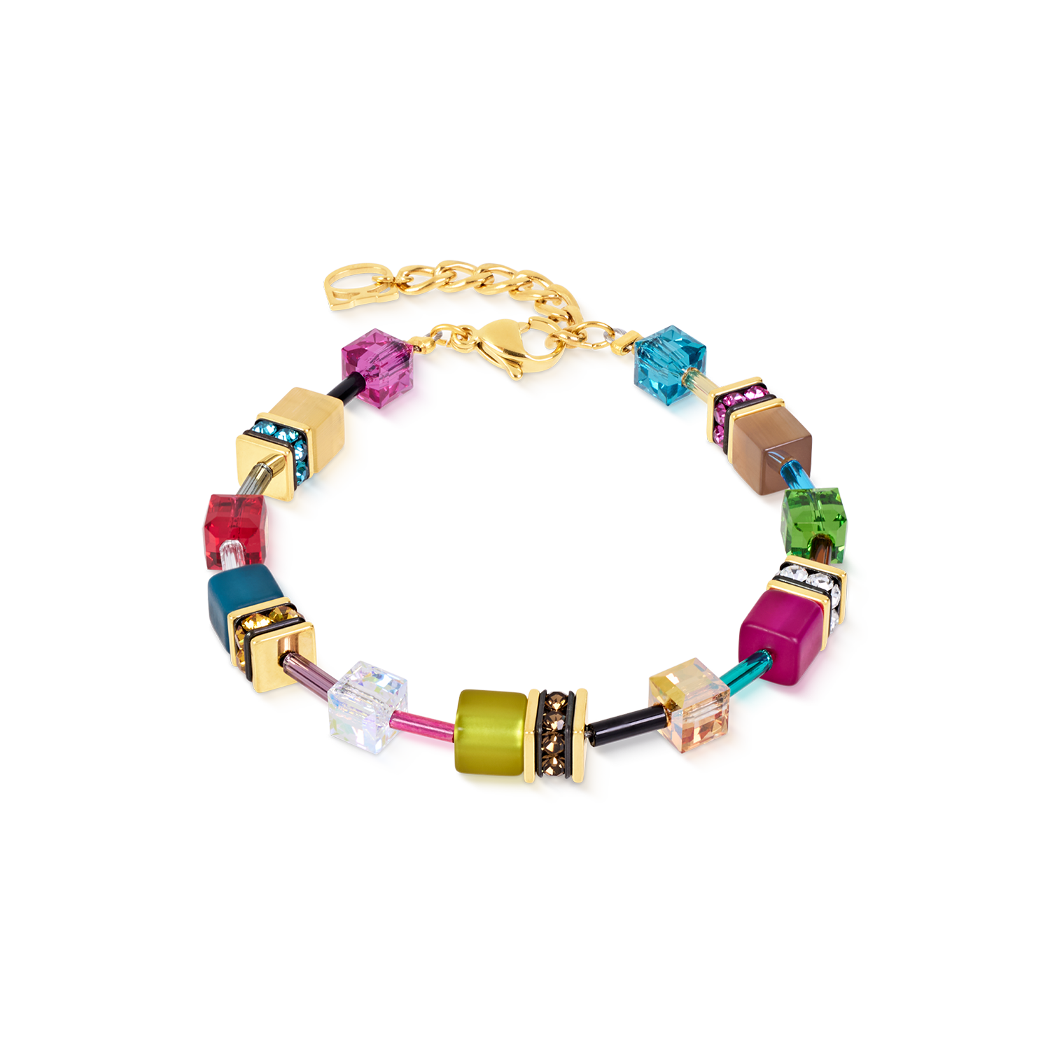 GeoCUBE® Iconic Armband Multicolor Joy gold