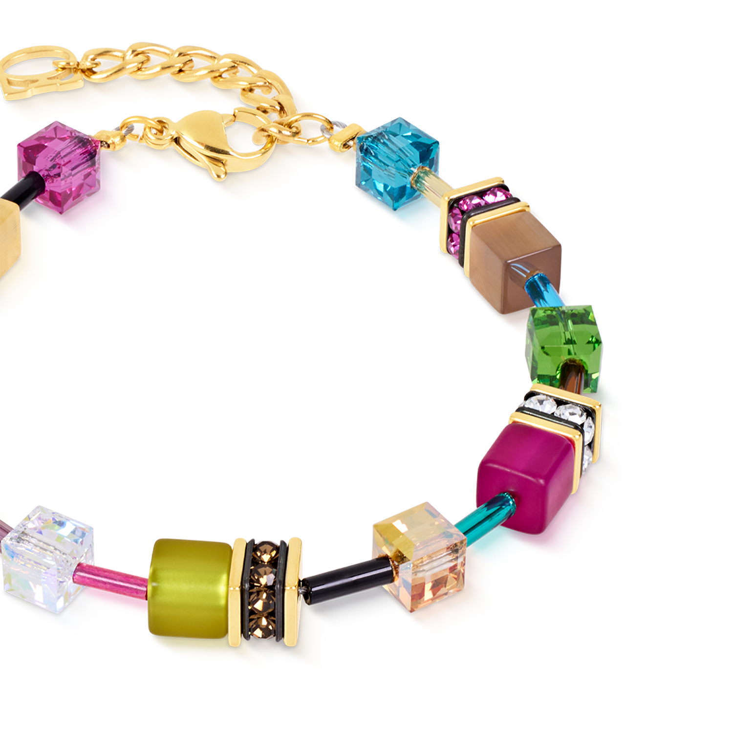 GeoCUBE® Iconic Armband Multicolor Joy gold