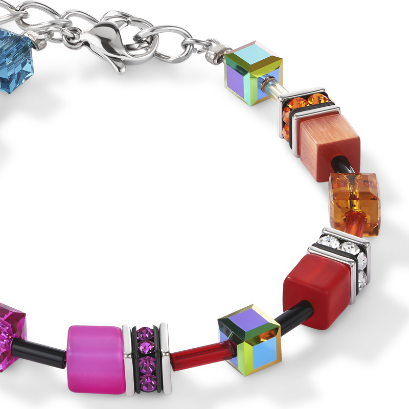 GeoCUBE® Armband multicolor rainbow von COEUR DE LION – Detailaufnahme