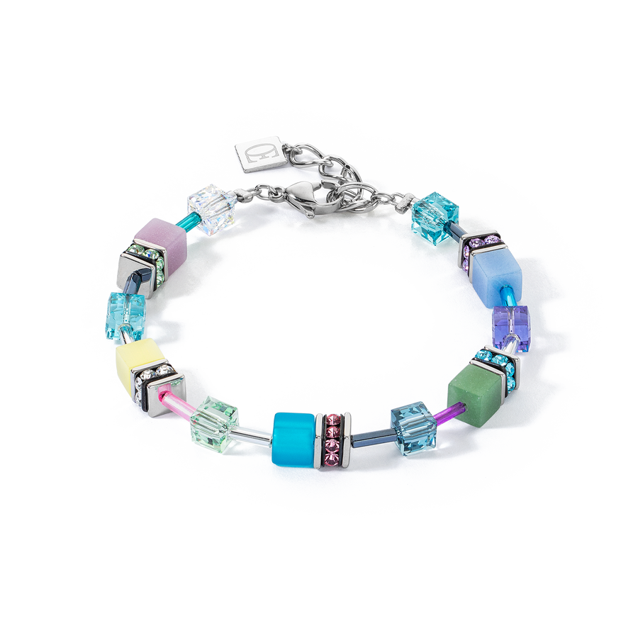 GeoCUBE® Iconic Armband silber-ice pastels