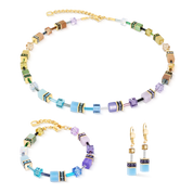 GeoCUBE® Iconic Armband Multicolor Boho gold von COEUR DE LION – im Set mit passenden Schmuckstücken