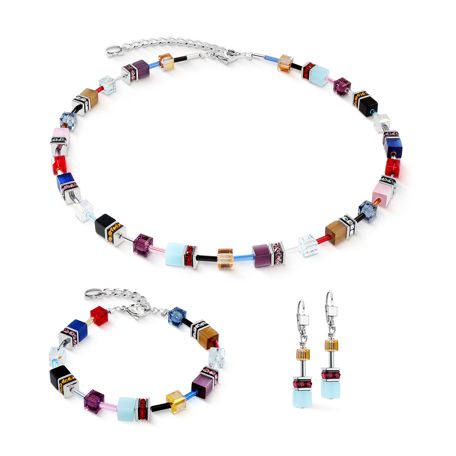 GeoCUBE® Iconic Armband Love Energy silber von COEUR DE LION – Detailaufnahme