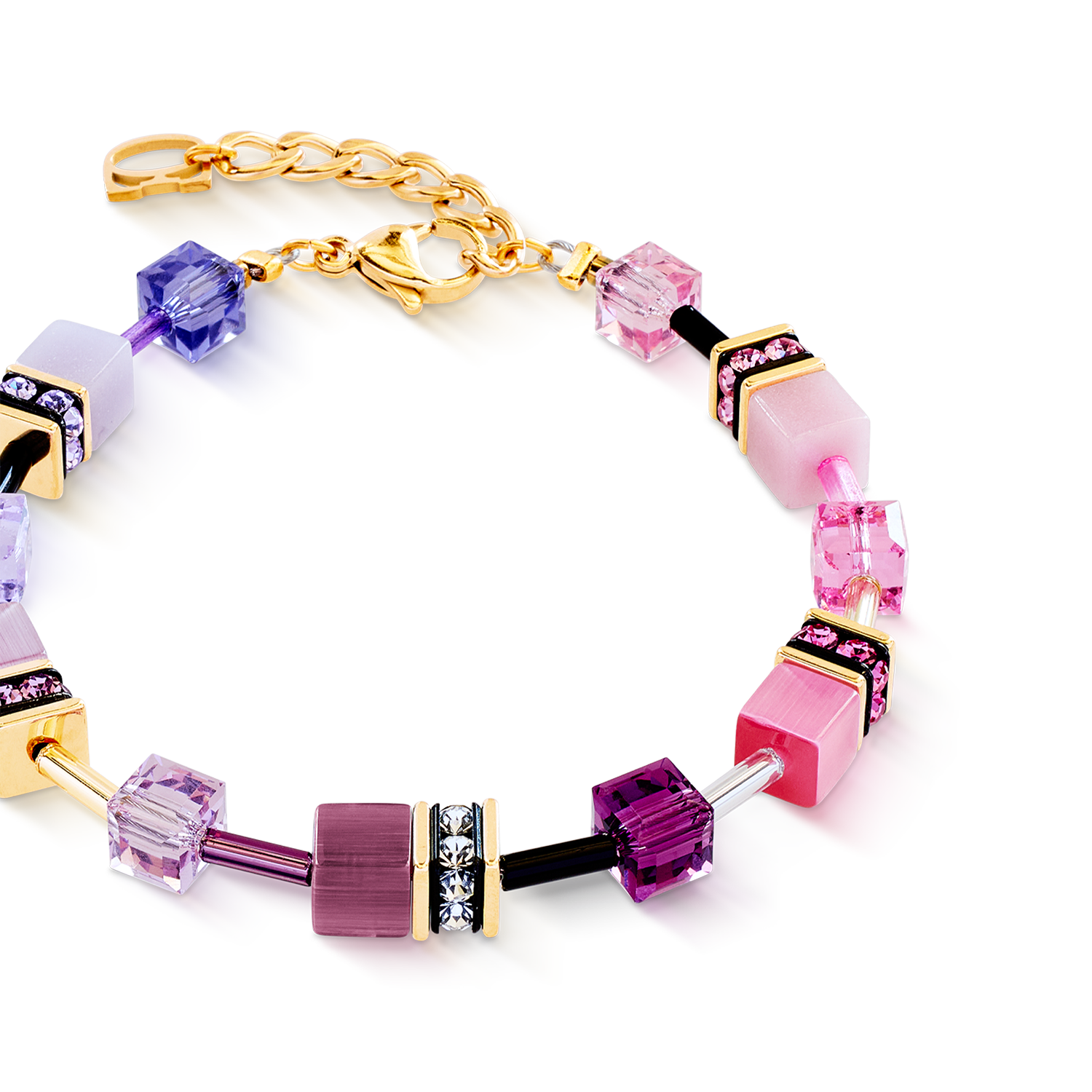 GeoCUBE® Iconic Armband rosa-flieder von COEUR DE LION – Detailaufnahme