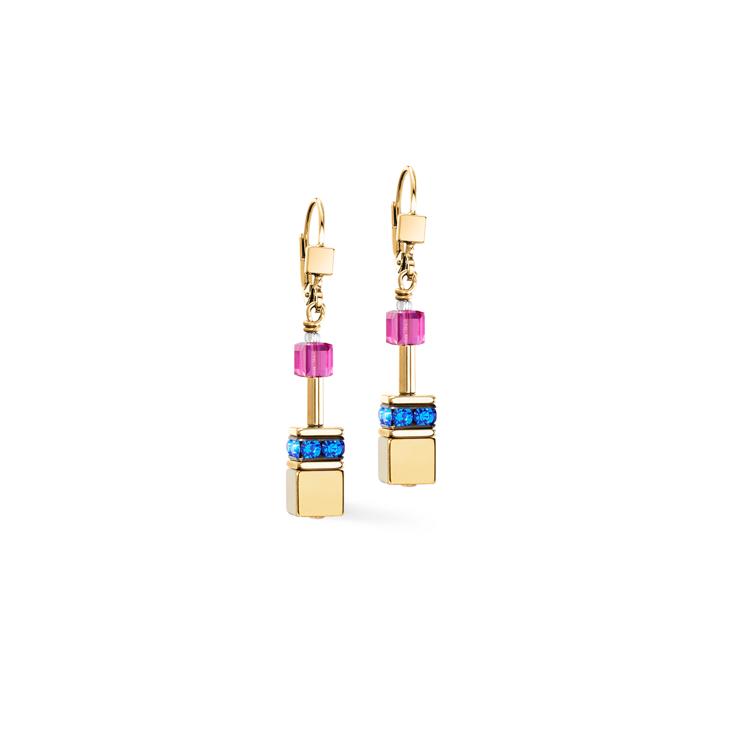 GeoCUBE® Iconic Metallic Ohrringe Rainbow gold