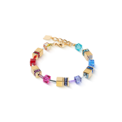 GeoCUBE® Iconic Metallic Armband Rainbow gold von COEUR DE LION