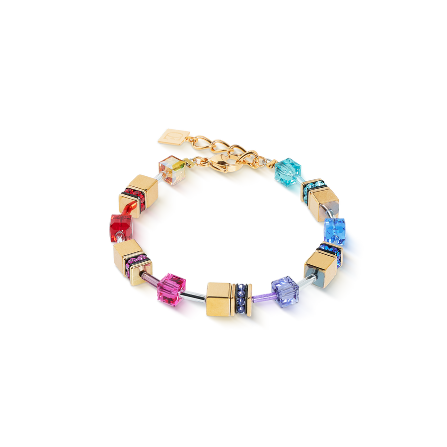 GeoCUBE® Iconic Metallic Armband Rainbow gold