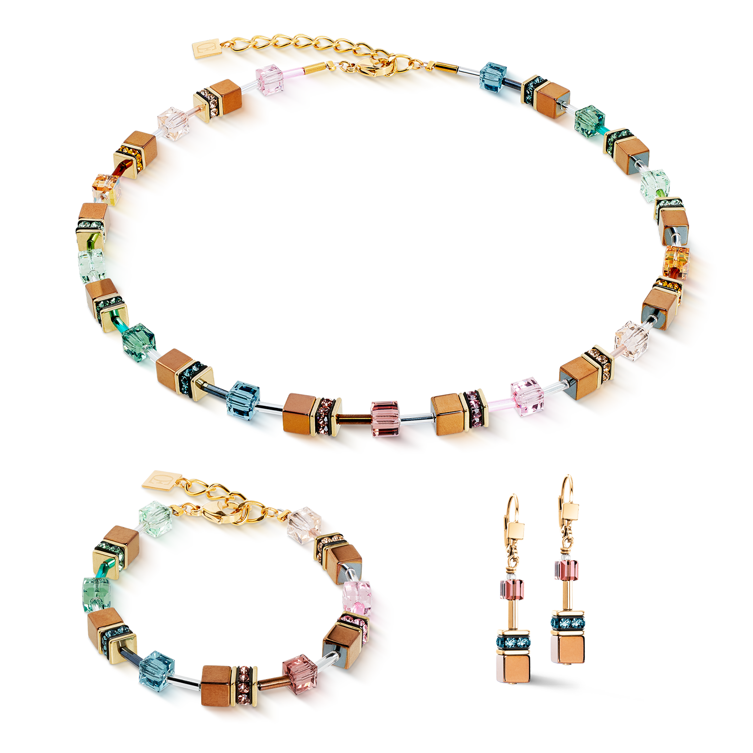 GeoCUBE® Iconic Metallic Armband Art Nouveau gold