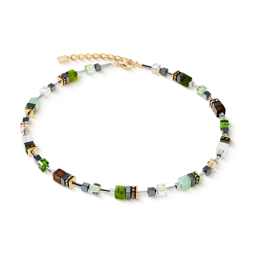GeoCUBE® Precious Motion Halskette Forest Light gold