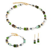 GeoCUBE® Precious Motion Halskette Forest Light gold von COEUR DE LION – im Set mit passenden Schmuckstücken