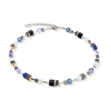 GeoCUBE® Precious Motion Halskette Blue Moon Bicolor