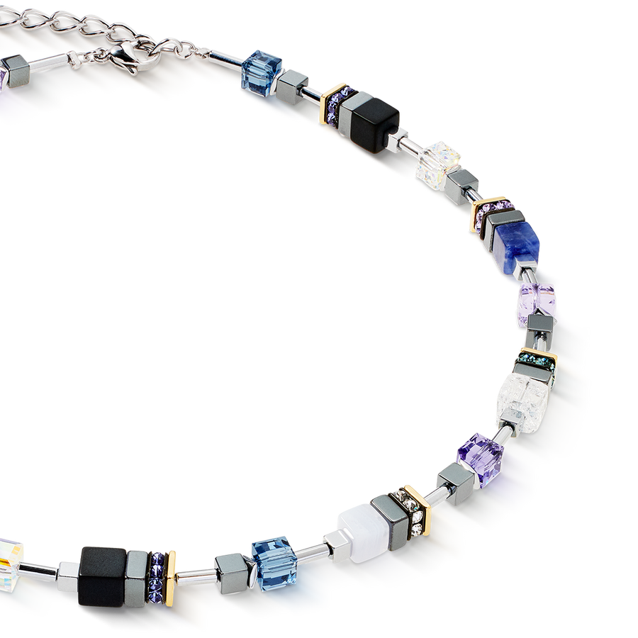 GeoCUBE® Precious Motion Halskette Blue Moon Bicolor