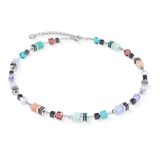 GeoCUBE® Precious Motion Halskette Sorbet silber
