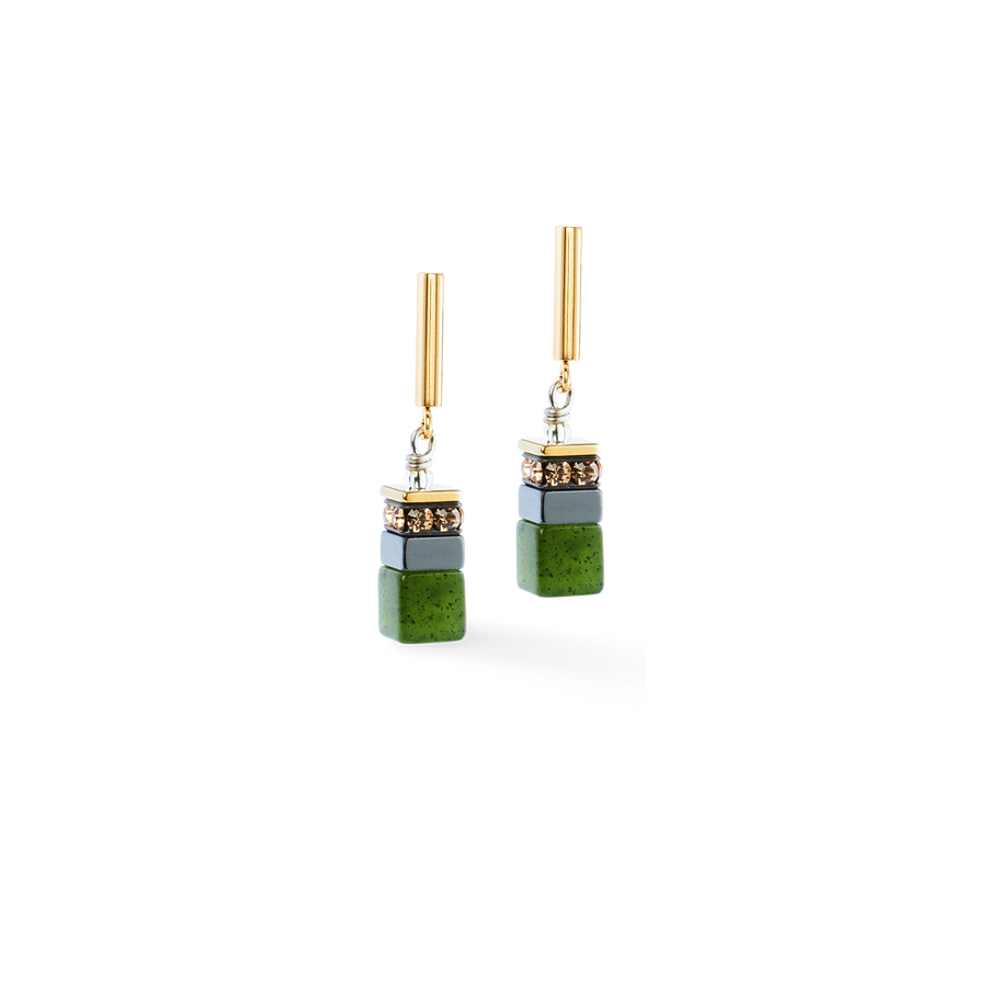 GeoCUBE® Precious Motion Ohrringe Forest Light gold