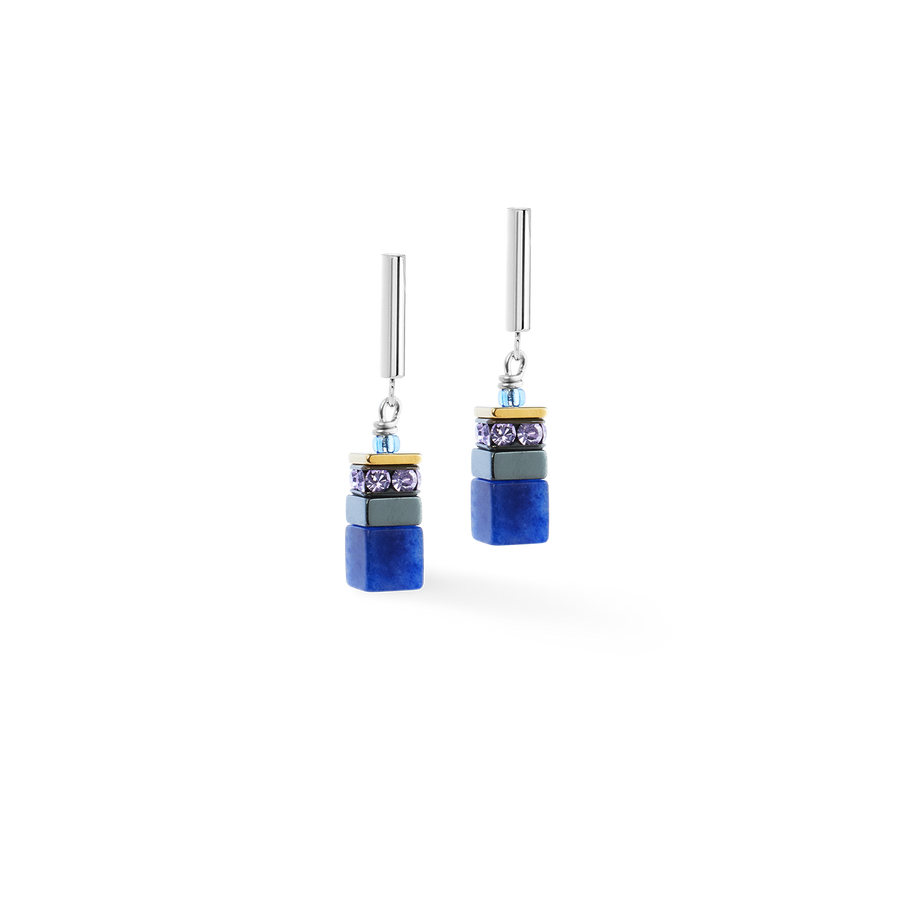 GeoCUBE® Precious Motion Ohrringe Blue Moon Bicolor