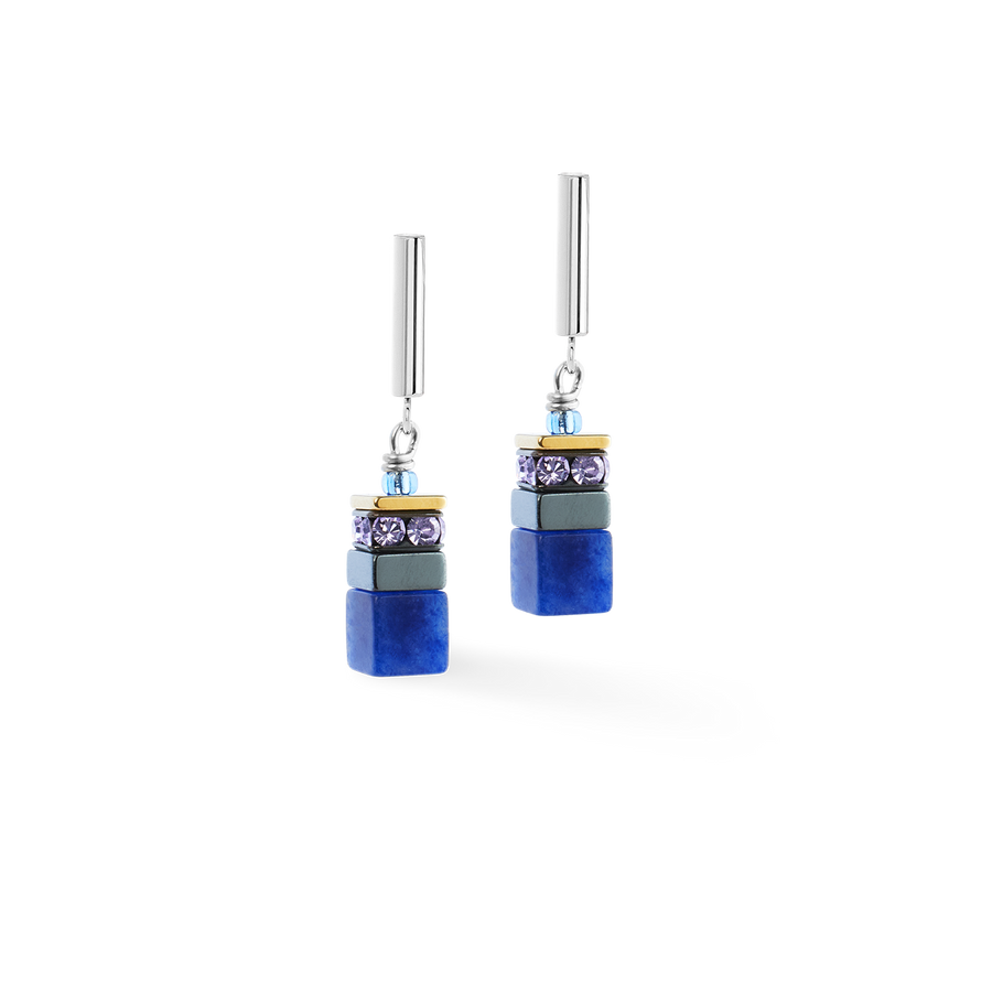 GeoCUBE® Precious Motion Ohrringe Blue Moon Bicolor
