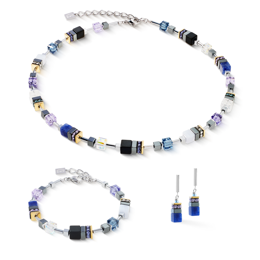 GeoCUBE® Precious Motion Ohrringe Blue Moon Bicolor
