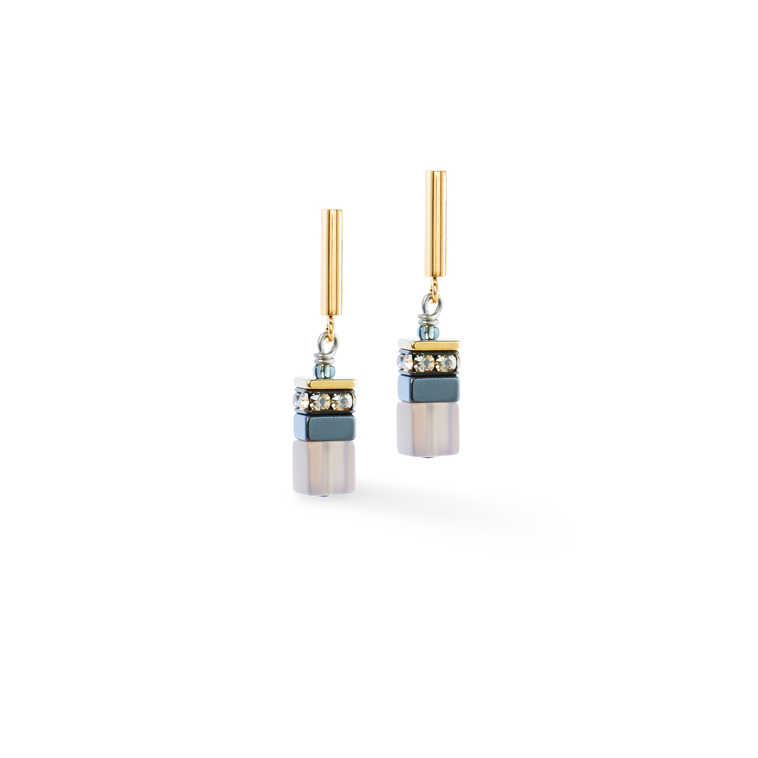 GeoCUBE® Precious Motion Ohrringe Stone Whisper gold