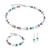 GeoCUBE® Precious Motion Ohrringe Sorbet silber von COEUR DE LION – im Set mit passenden Schmuckstücken