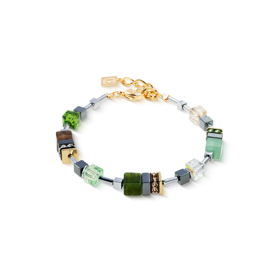 GeoCUBE® Precious Motion Armband Forest Light gold