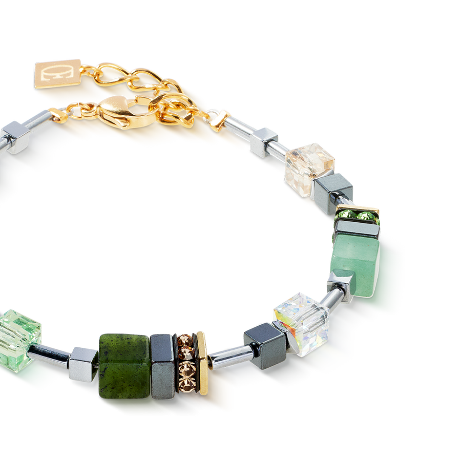 GeoCUBE® Precious Motion Armband Forest Light gold