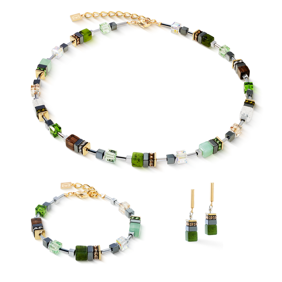 GeoCUBE® Precious Motion Armband Forest Light gold