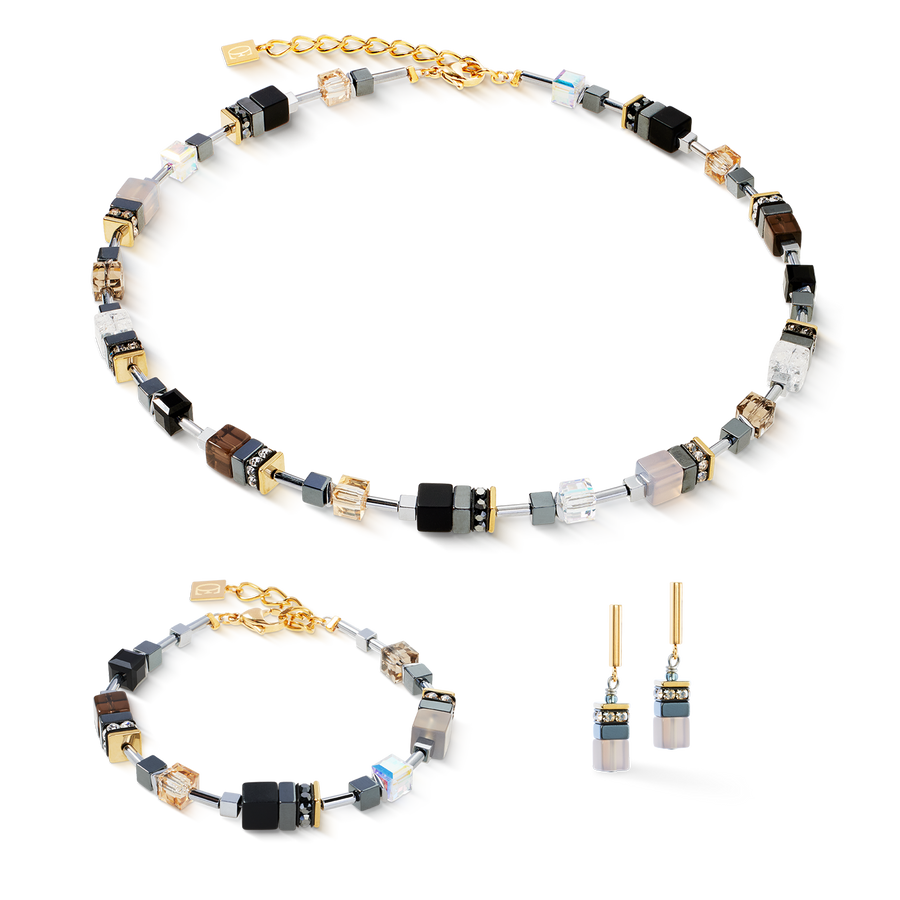GeoCUBE® Precious Motion Armband Stone Whisper gold