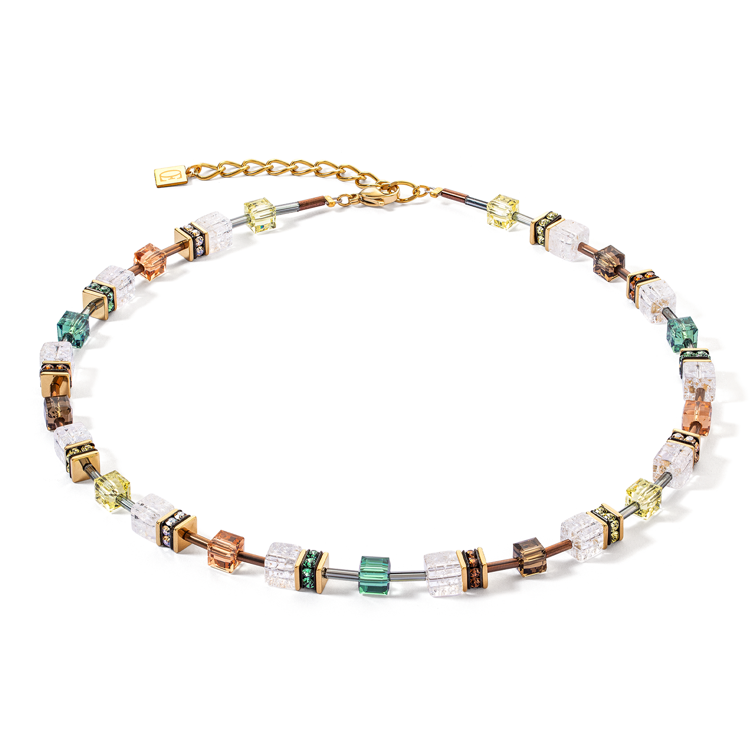 GeoCUBE® Iconic Nature Halskette braun-weiß von COEUR DE LION
