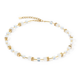 GeoCUBE® Iconic Nature Halskette gold-weiß